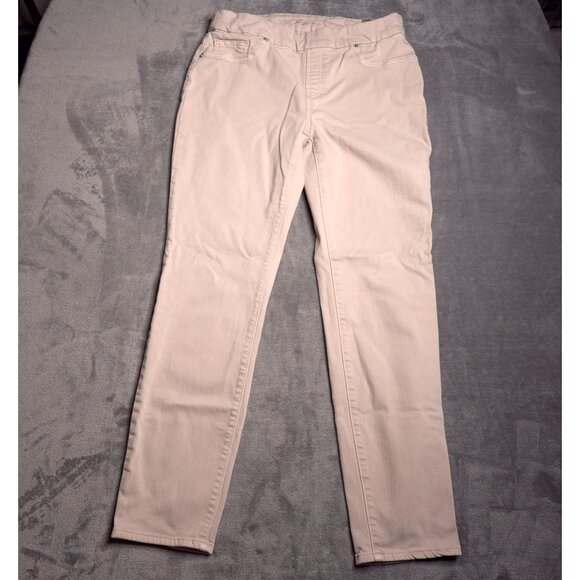 Chico's Womens Pull-On Jegging Ankle Jeans 8T (1) Beige Mid Rise Stretch - Picture 3 of 8
